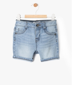 GEMO Short en jean extensible coupe slim bébé garçon Bleu