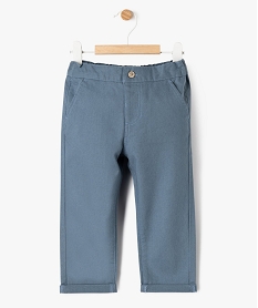 GEMO Pantalon en lin et coton bébé garçon Bleu