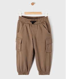 GEMO Pantalon de jogging cargo en maille coloris unique bébé garçon marron standard