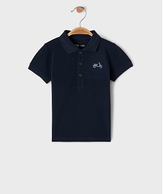 GEMO Polo manches courtes en maille piquée à motif bébé garçon navy