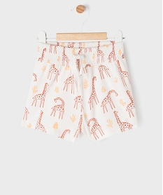GEMO Short imprimé en maille bébé fille Multicolore