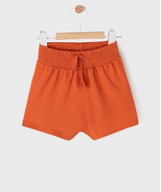 GEMO Short imprimé en maille bébé fille orange standard