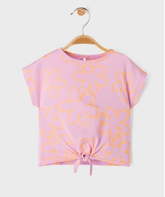 GEMO Tee-shirt à manches courtes loose imprimé bébé fille violet standard