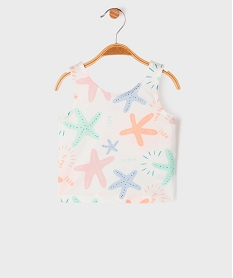 GEMO Débardeur à motifs bébé fille blanc standard