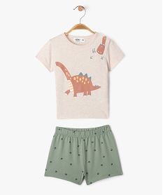 GEMO Pyjashort 2 pièces imprimé dinosaures bébé Multicolore