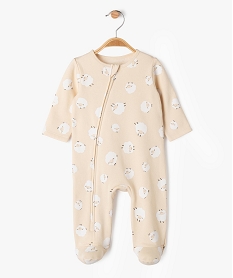 GEMO Pyjama en molleton doux et chaud bébé beige standard