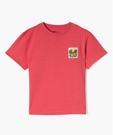 GEMO Tee-shirt manches courtes avec motif brodé Arizona garçon rouge standard