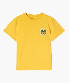 GEMO Tee-shirt manches courtes avec motif brodé Arizona garçon jaune standard