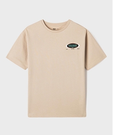GEMO Tee-shirt manches courtes motif surf dans le dos garçon beige standard
