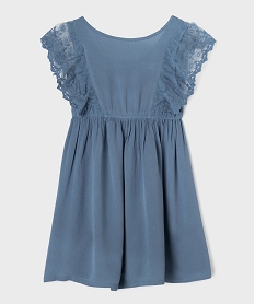 GEMO Robe sans manches fluide avec détails en dentelle fille bleu standard