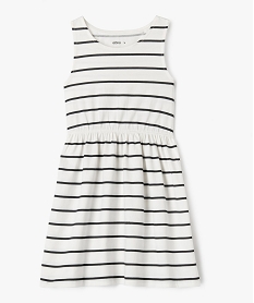 GEMO Robe sans manches en coton fille blanc chine