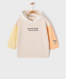GEMO Sweat à capuche en maille bouclette bébé - Gémo X Maëva Beige