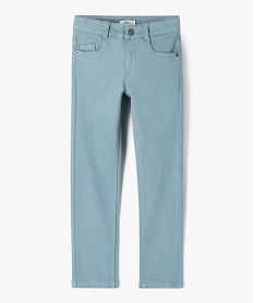 GEMO Pantalon uni extensible coupe Slim garçon Gris