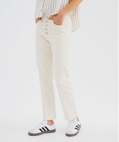 GEMO Jean Regular taille haute longueur 78ème femme blanc chine