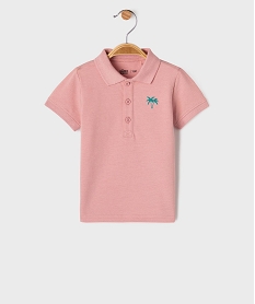 GEMO Polo manches courtes en maille piquée à motif bébé garçon rose standard