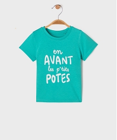 GEMO Tee-shirt manches courtes à message bébé garçon Bleu
