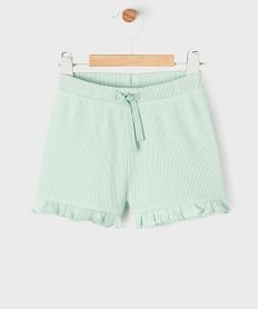 GEMO Short en maille gaufrée avec taille ajustable bébé fille Vert