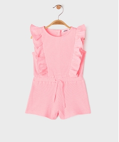 GEMO Combishort en maille nid d’abeille bébé fille rose standard