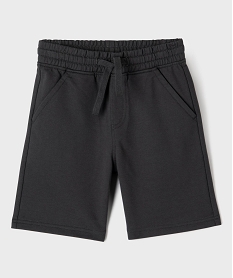 GEMO Short en maille coupe large avec taille ajustable garçon gris standard