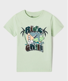 GEMO Tee-shirt manches courtes avec sequins réversibles garçon vert standard