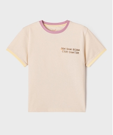 GEMO Tee-shirt manches courtes imprimé enfant - Gémo X Maëva beige standard