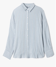 GEMO Chemise rayée à manches longues femme grande taille Bleu