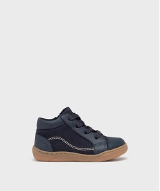 GEMO Chaussures de marche fermeture lacets et zip bébé garçon - Buggy Bleu