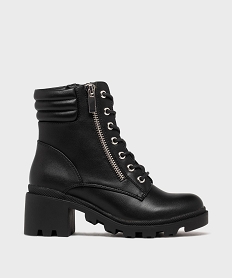 GEMO Bottines à talon avec lacets et zips fille - Lovely Wings noir standard