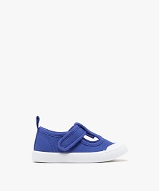 GEMO Chaussures en toile à bout recouvert et bride scratch bébé garçon bleu vif