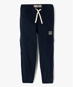 GEMO Pantalon cargo en coton stretch garçon - Camps United Bleu