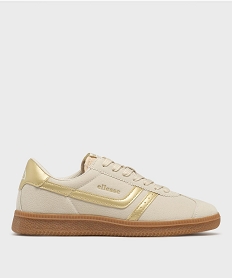 GEMO Baskets à lacets avec empiècements scintillants femme - Ellesse beige standard