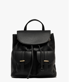 GEMO Sac à dos en matière grainée femme noir standard