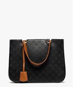 GEMO Sac rigide porté main avec bandoulière amovible femme noir standard