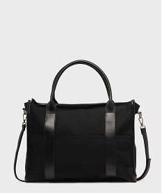 GEMO Sac cabas en toile femme noir standard