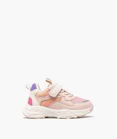 GEMO Baskets mid en mesh à grosse semelle bébé fille rose chine