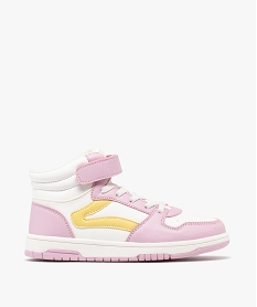 GEMO Baskets montantes multicolores fille Rose