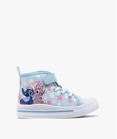 GEMO Baskets montantes en toile imprimée fille - Stitch bleu standard