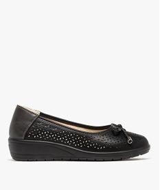 GEMO Ballerines confort avec talon compensé femme noir standard