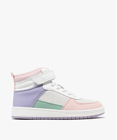GEMO Baskets montantes pastel et léopard à scratch fille Multicolore