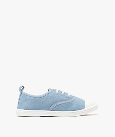 GEMO Chaussures en toile à lacets élastiques et bout en gomme fille Bleu
