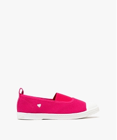 GEMO Chaussures en toile avec élastique et bout renforcé fille rose vif