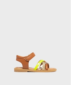 GEMO Sandales multibrides à scratch bébé fille marron standard