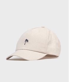 GEMO Casquette en cotonlin à broderie palmier garçon Beige