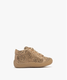 GEMO Chaussures premiers pas en cuir avec détails brillants bébé fille - NA! beige standard