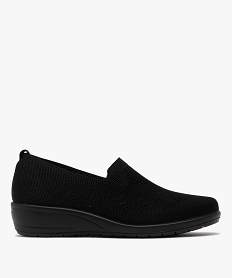 GEMO Chaussures confort à talon compensé femme noir standard