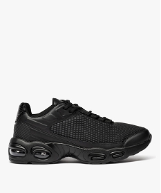 GEMO Baskets running en mesh renforcé avec semelle à bulle dair homme noir vif