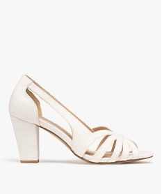 GEMO Sandales à brides à talon femme - Valentina Baldano blanc standard