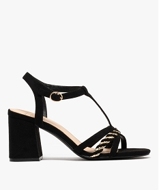 GEMO Sandales à brides à large talon femme - Valentina Baldano noir standard