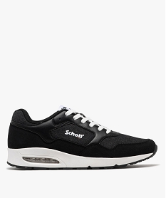 GEMO Baskets basses au look rétro tendance homme - Schott noir vif