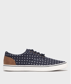 GEMO Tennis en toile à motifs fermeture lacets homme - Urban Steps Bleu